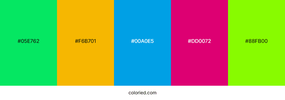 neon color palette