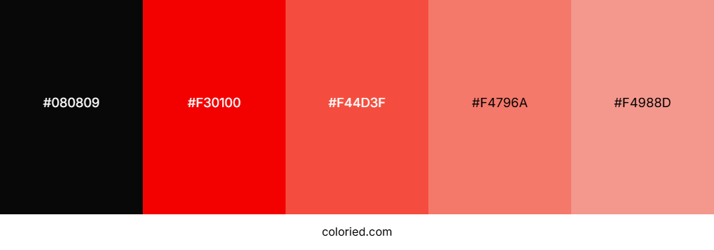 red color palette