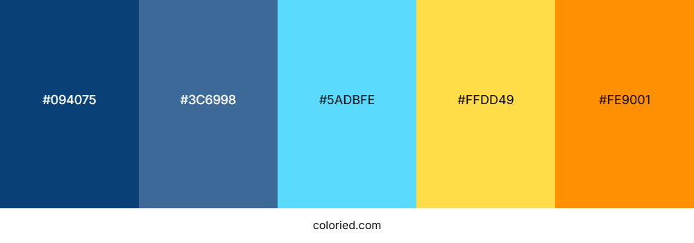 sunset color palette