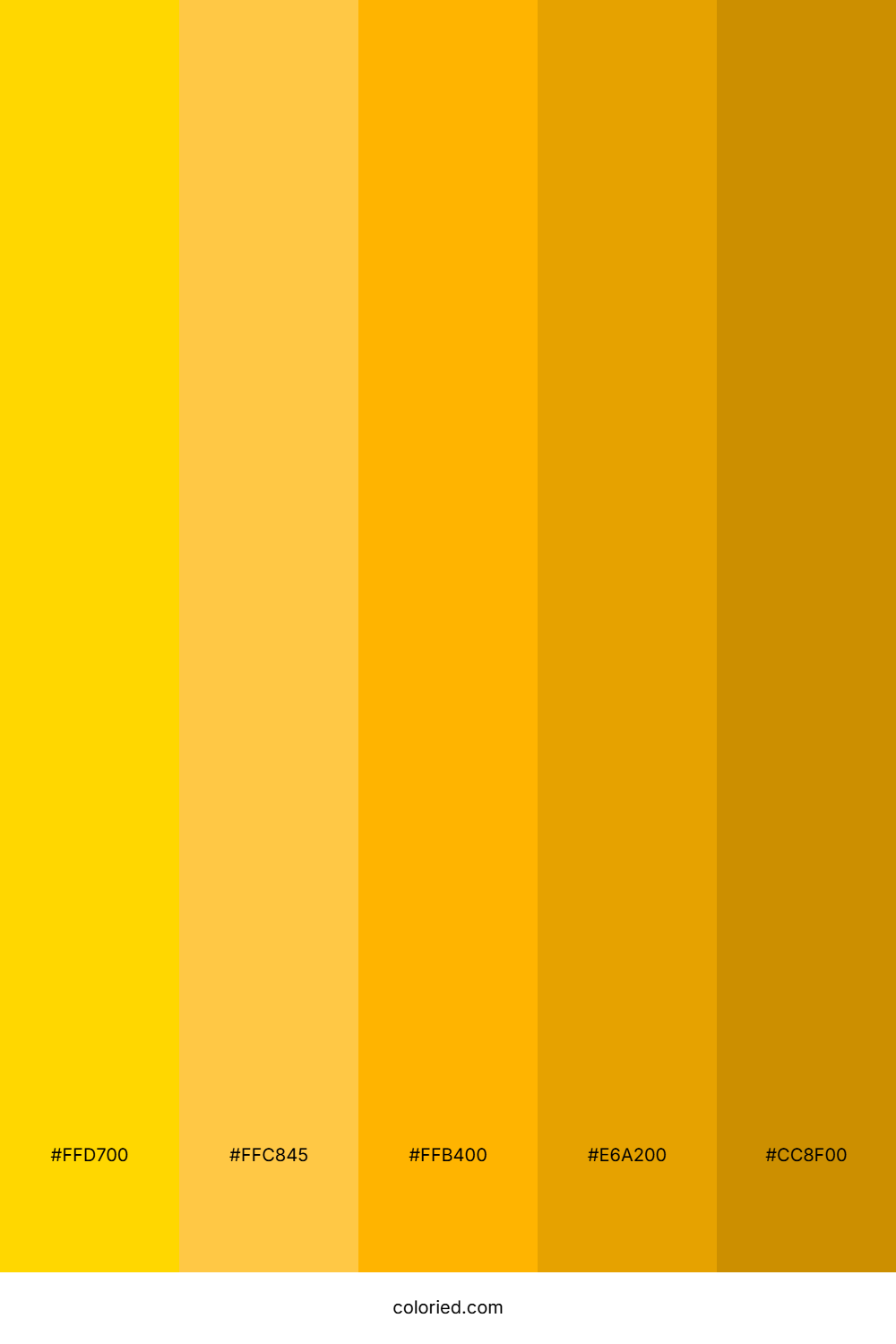 24 Karat Gold Color Palette