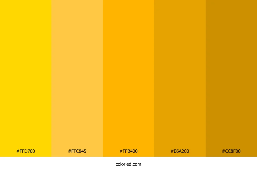 24 Karat Gold Color Palette