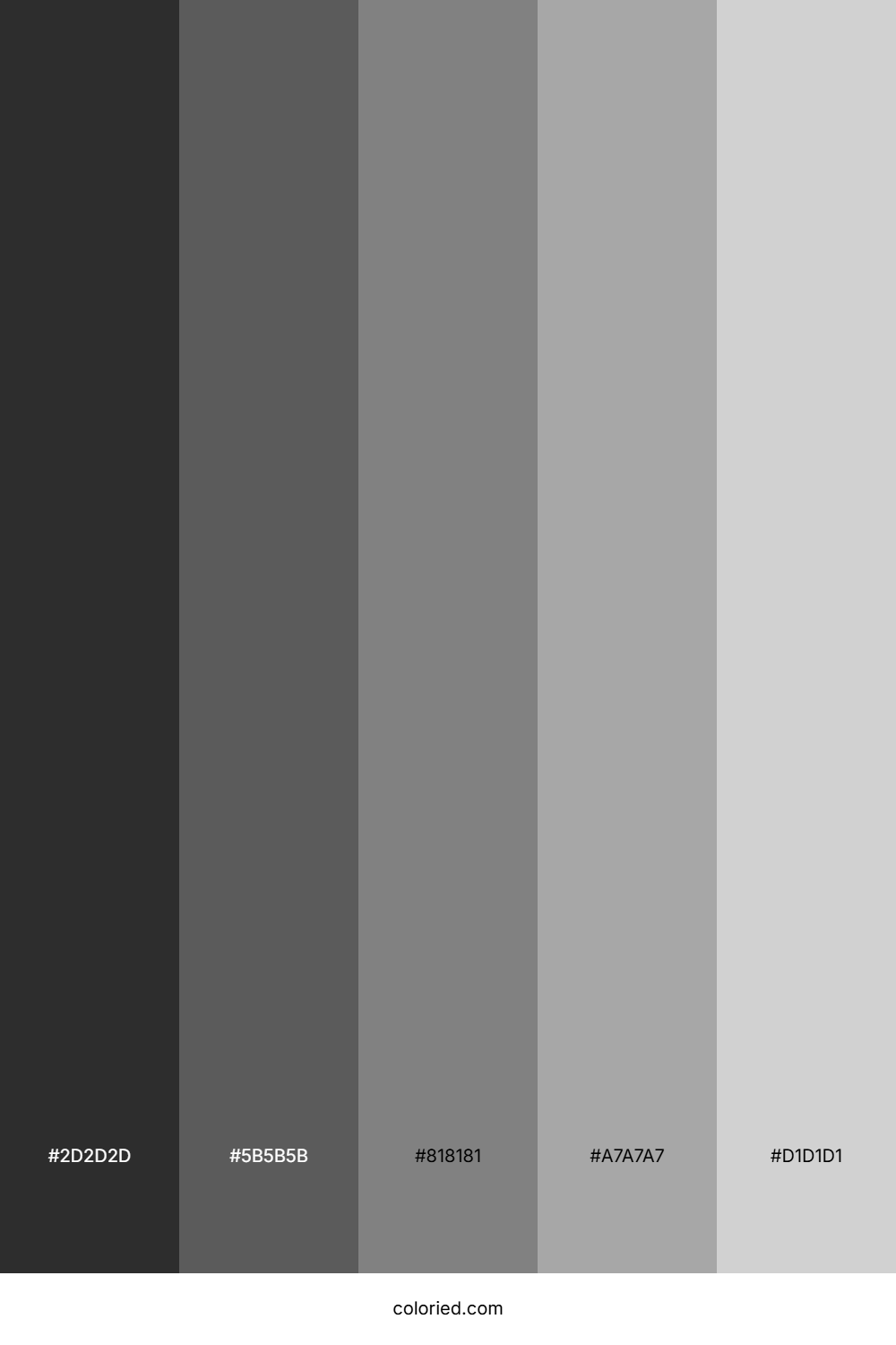 50 Grey Shades Color Palette