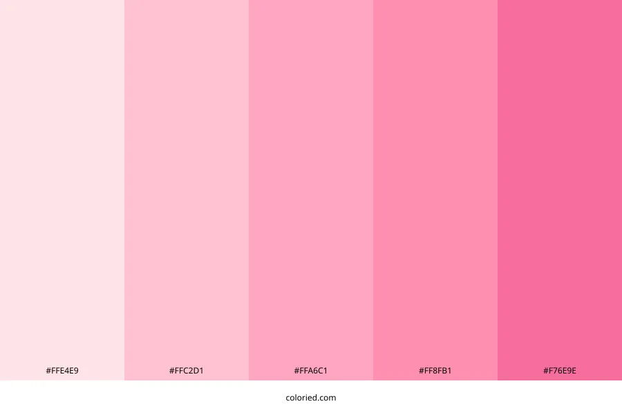 Aesthetic Pastel Pink Color Palette