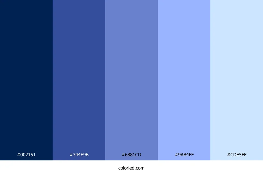 Alice Blue Shades Color Palette