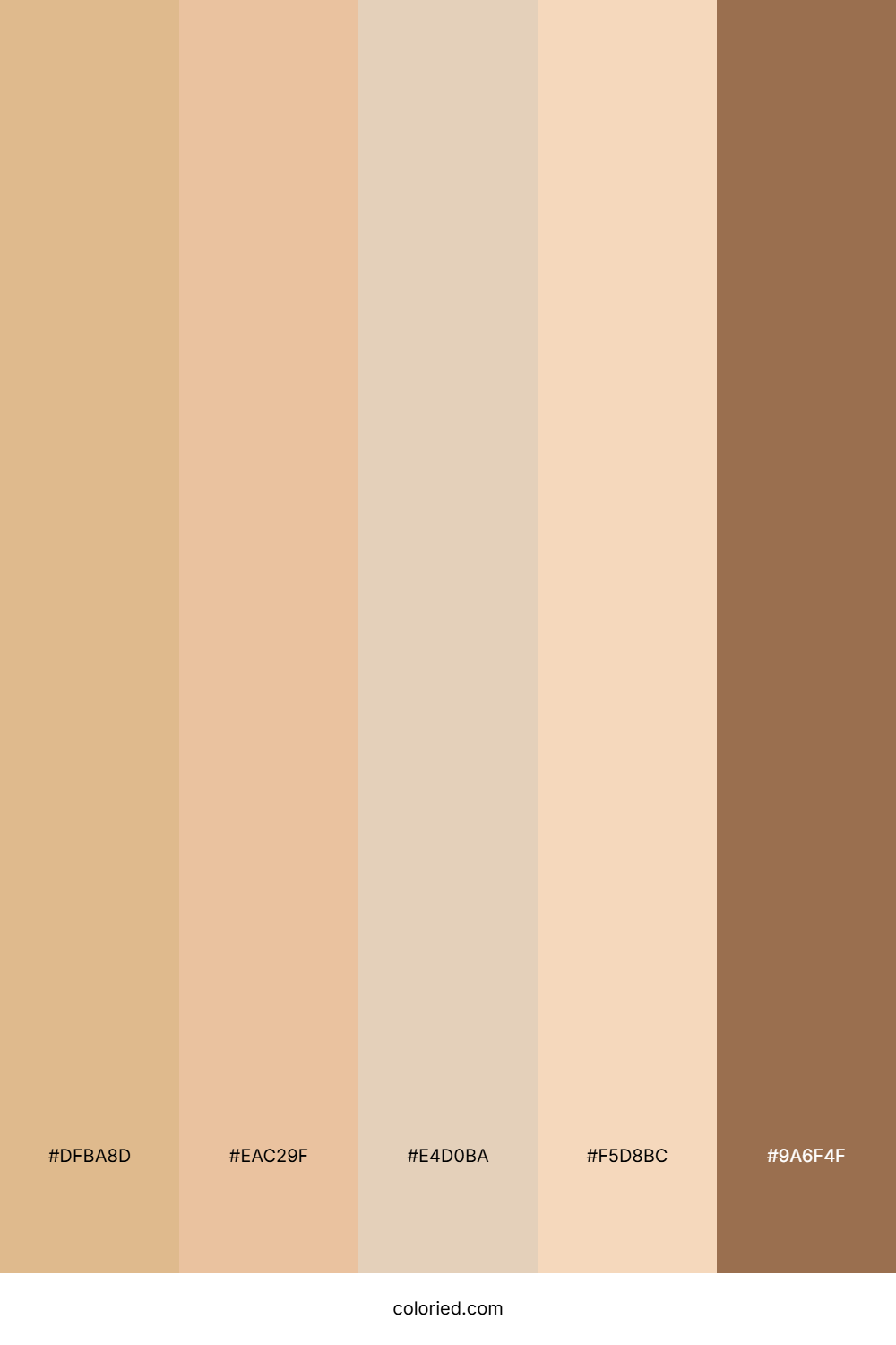 Almond Caramel Beige Color Palette