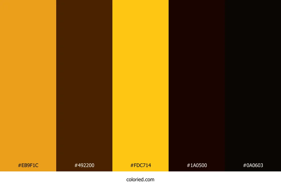 Amber and Espresso Color Palette