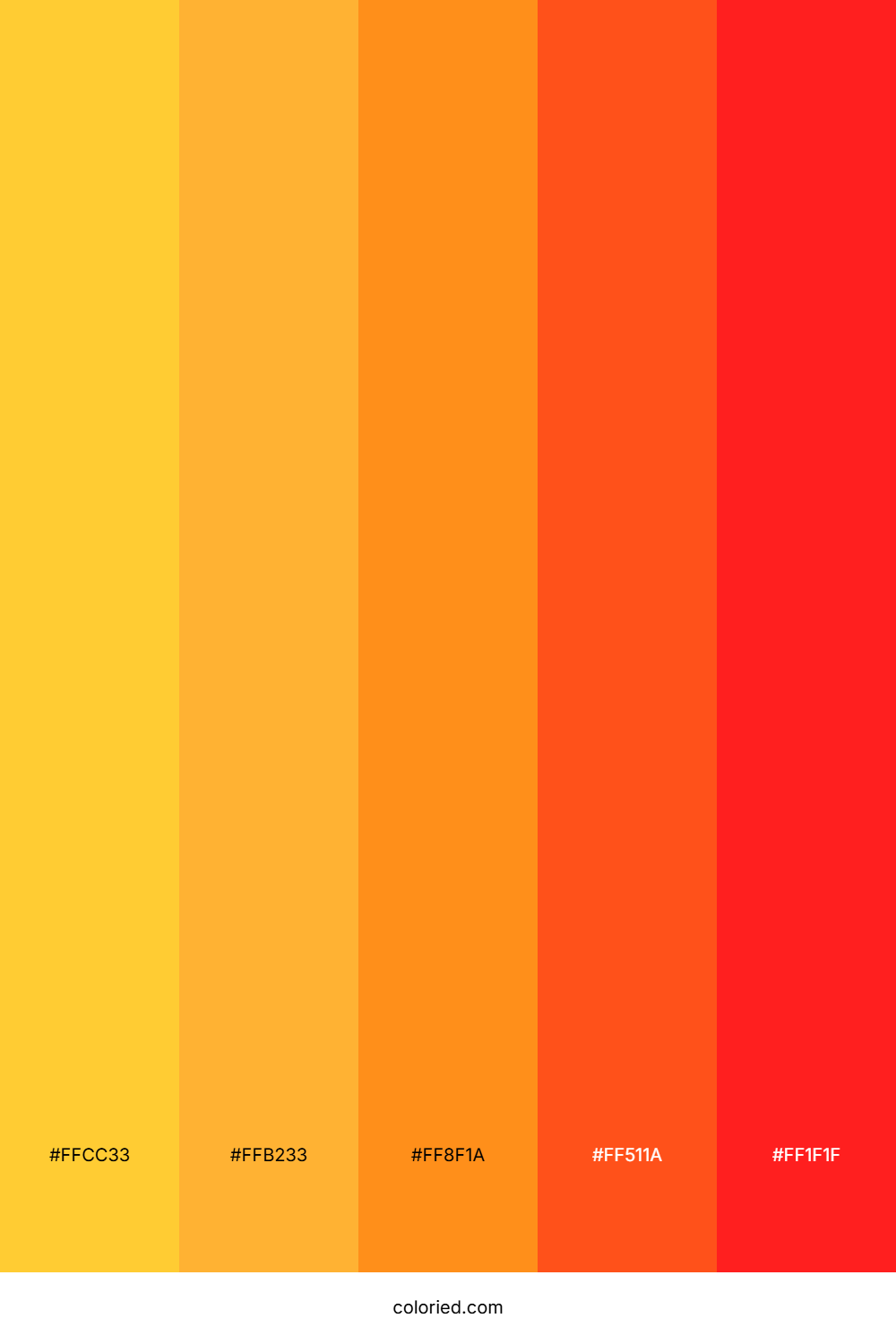 Amber And Scarlet Color Palette
