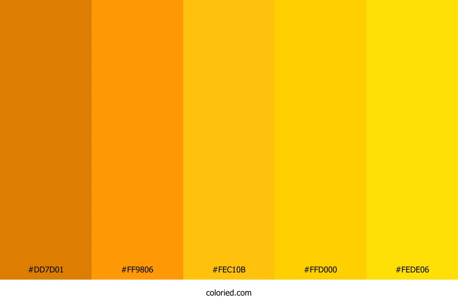 Amber and Tangerine Color Palette