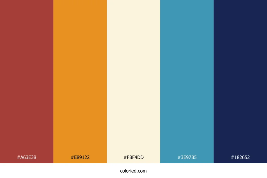 Amber Clay Lagoon Color Palette