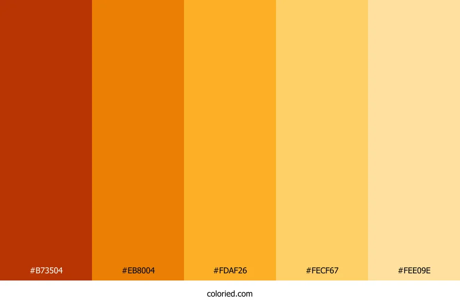 Amber Flame Whisper Color Palette