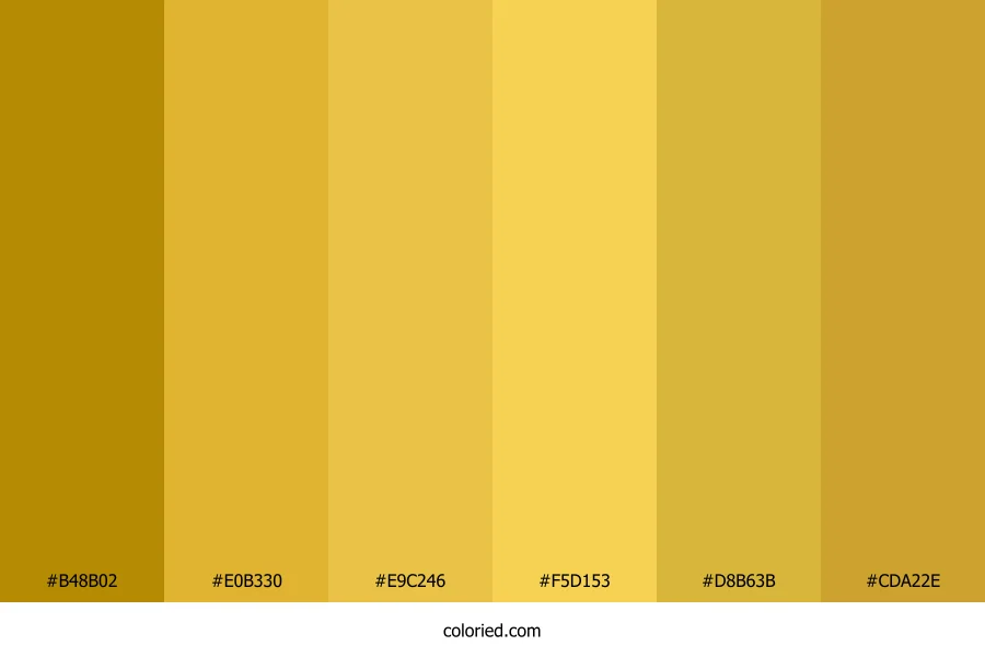 Amber Gold and Sun Color Palette