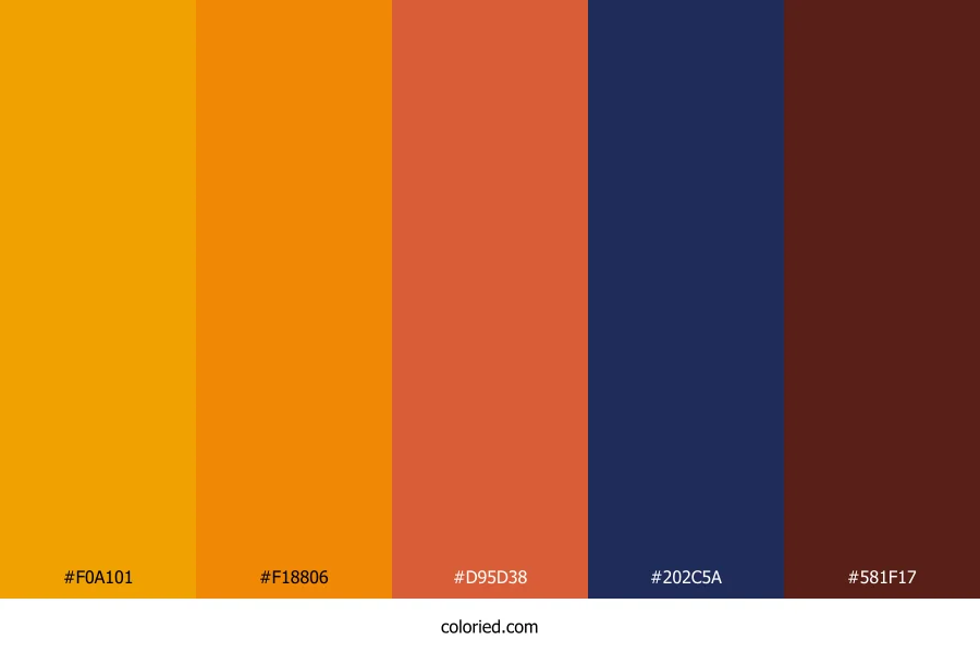 Amber Horizon Flame Color Palette