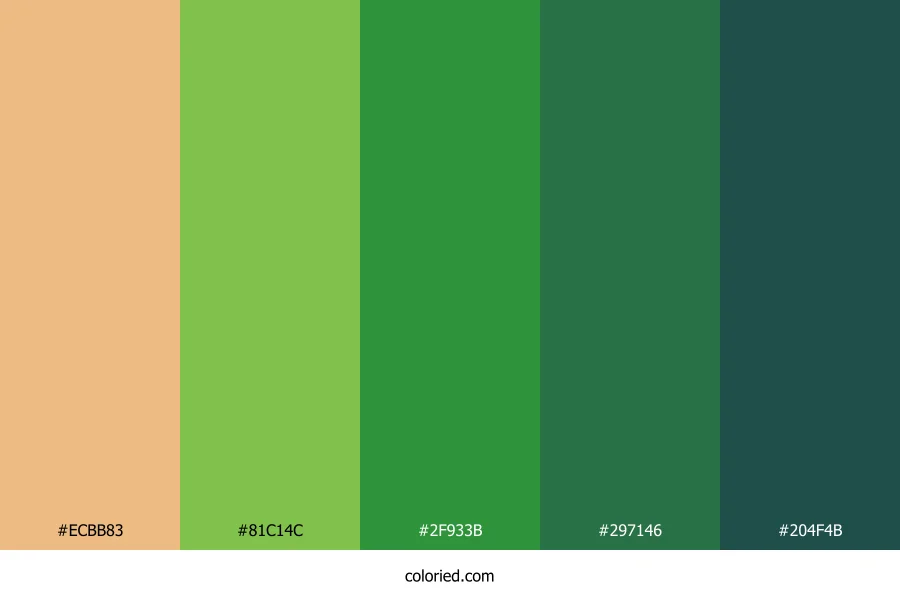 Amber Pine Shadows Color Palette