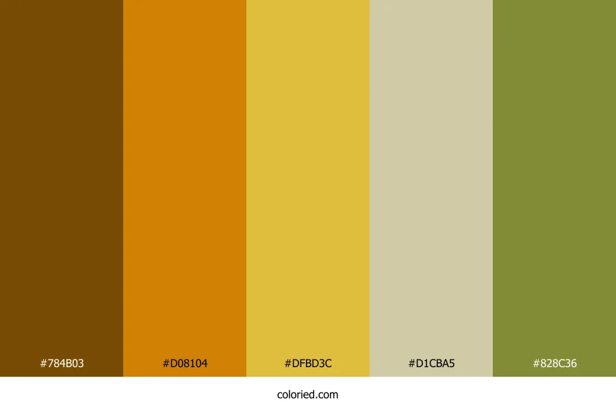 Amber Sage Glow Color Palette