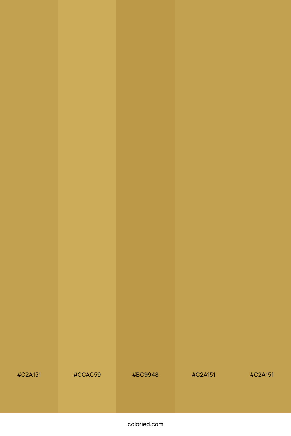 Antique Gold And Pale Gold Color Palette