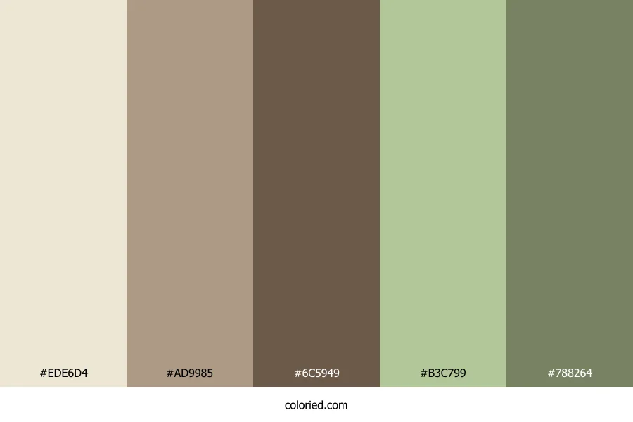 Antique Linen Moss Color Palette