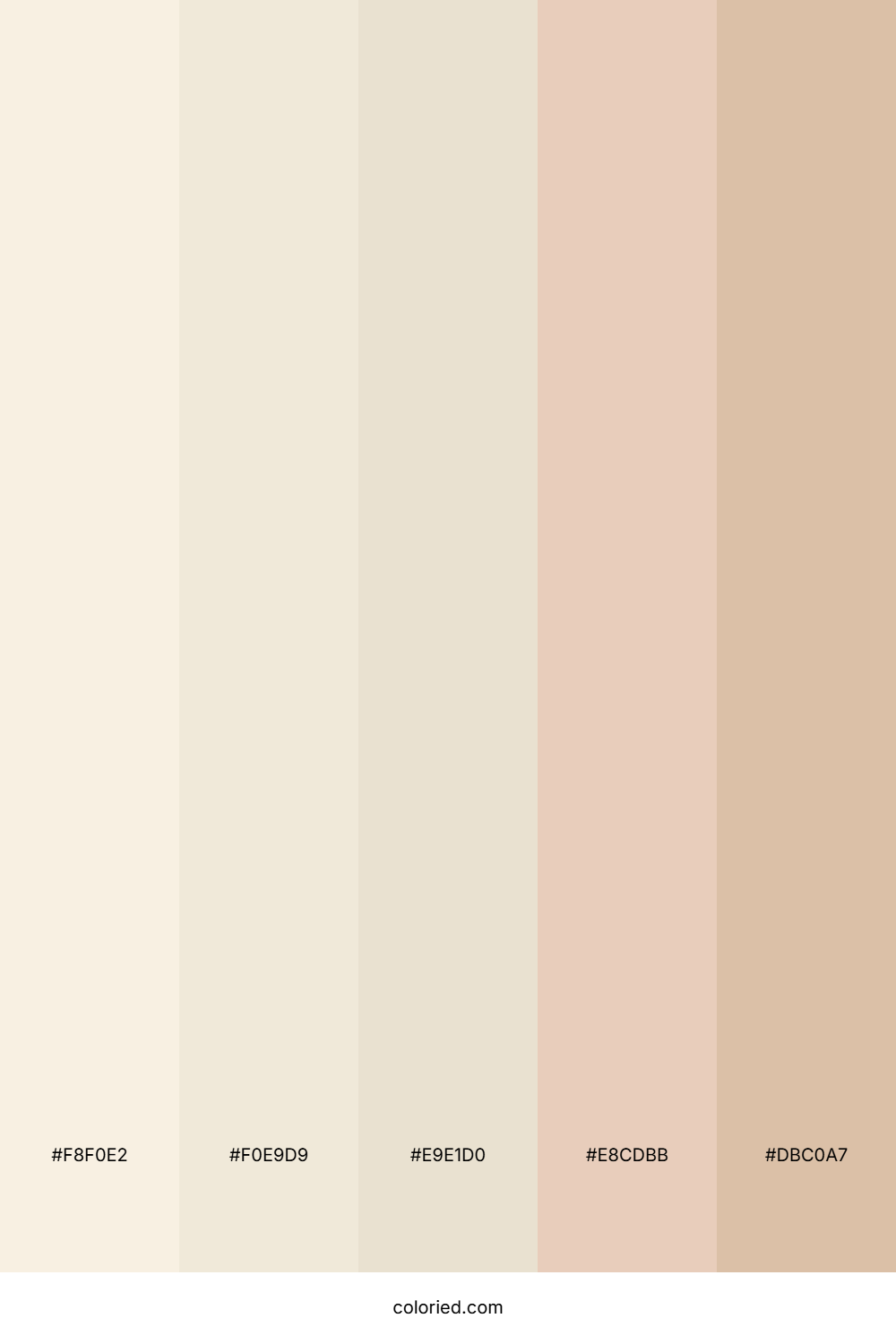 Antique White and Tan Color Palette