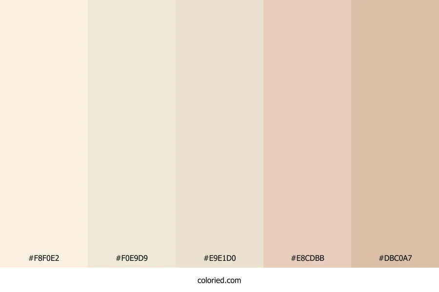 Antique White and Tan Color Palette