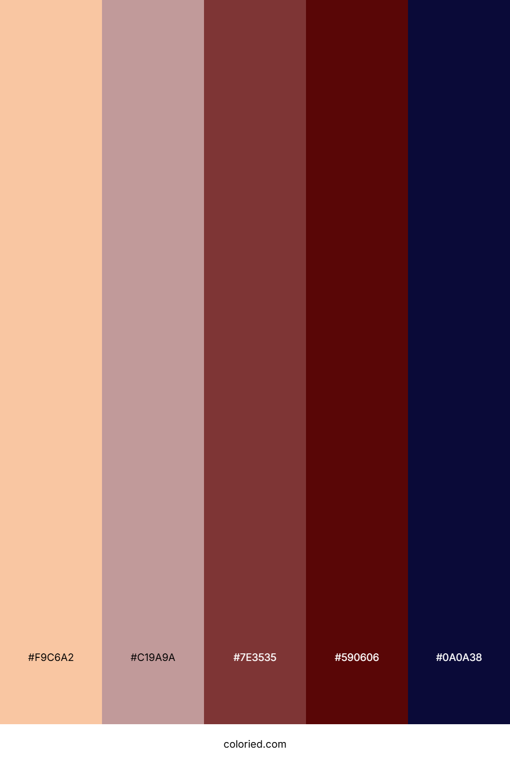 Apricot and Burgundy Color Palette