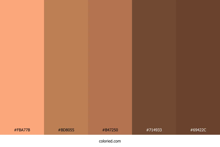 Apricot Orange and Rustic Brown Color Palette