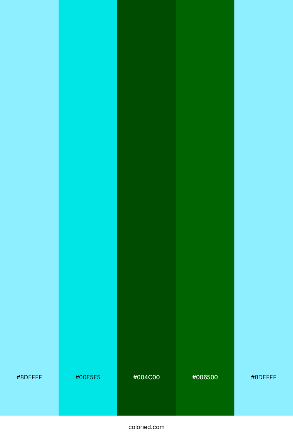 Aqua And Forest Green Color Palette