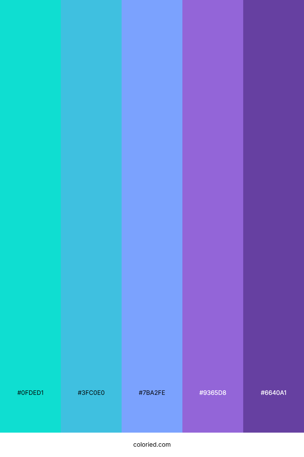 Aqua and Violet Color Palette