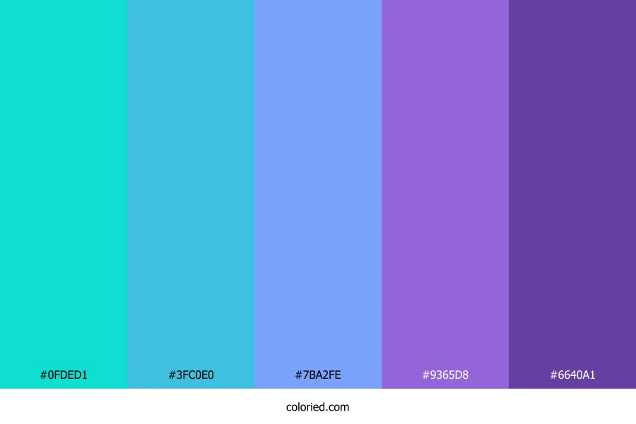 Aqua and Violet Color Palette