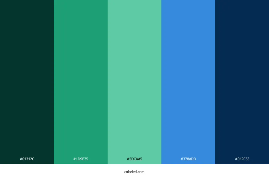Aqua Blue Color Palette