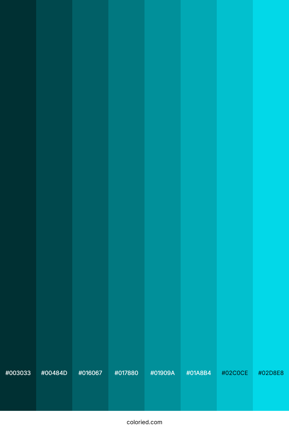 Aqua Blue Color Shades