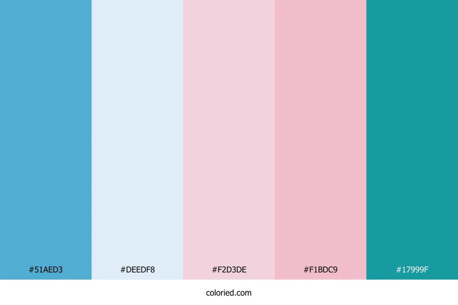 Aqua Blush Serenity Color Palette
