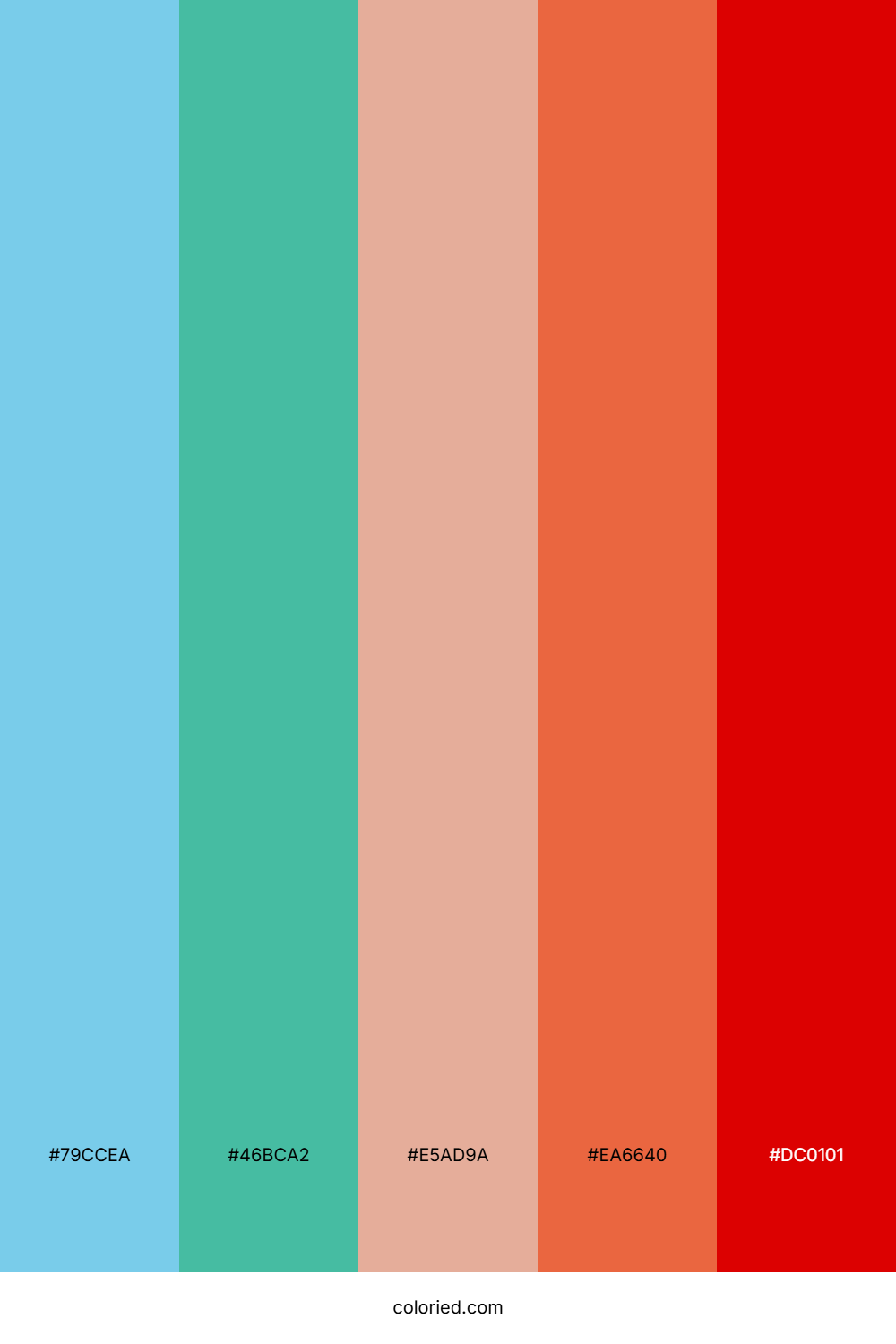 Aqua Coral Ember Palette