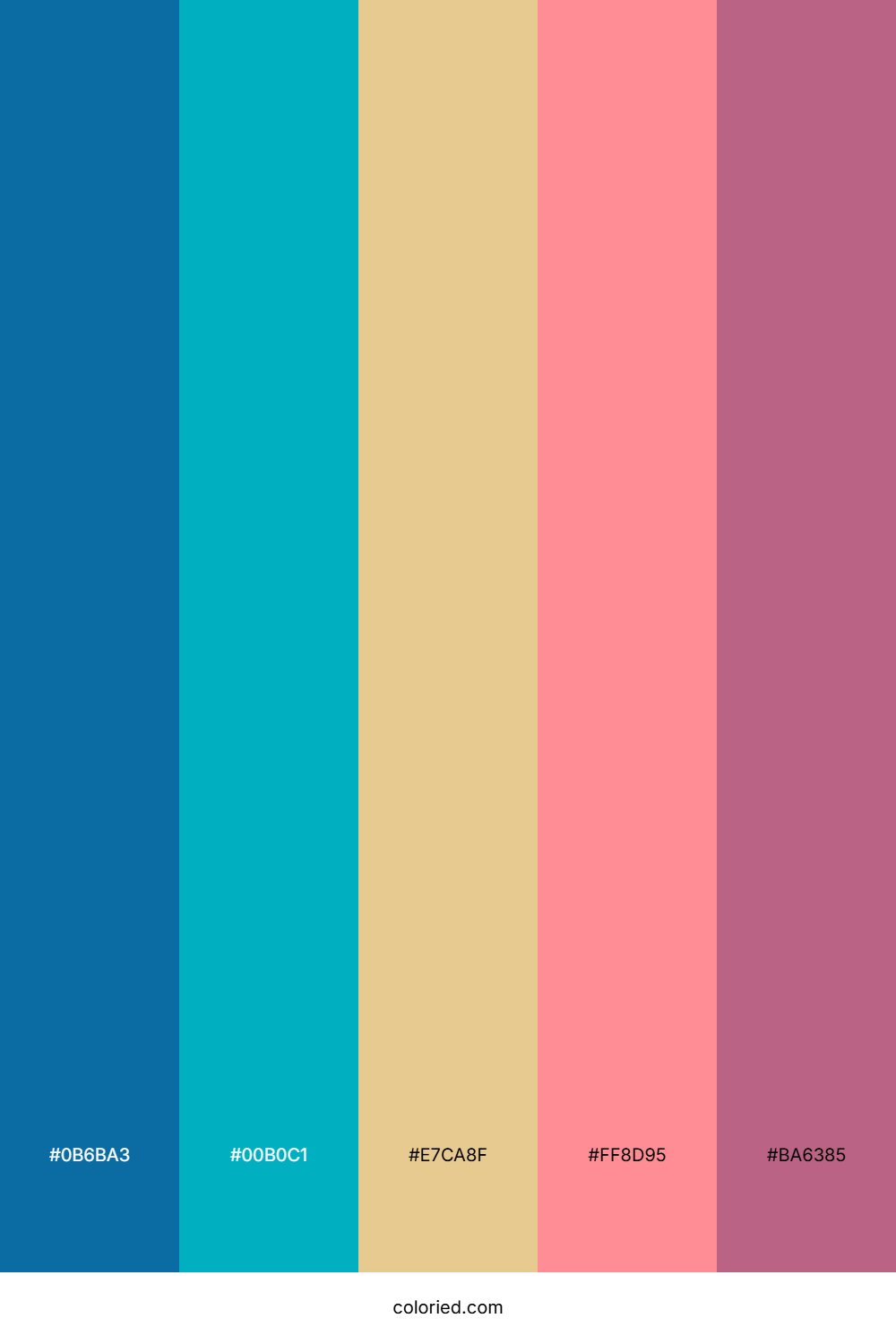 Aqua Coral Sunset Palette