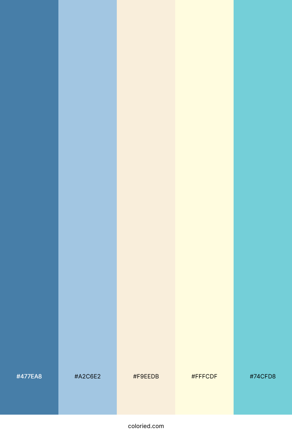 Aqua Drift Cream Color Palette