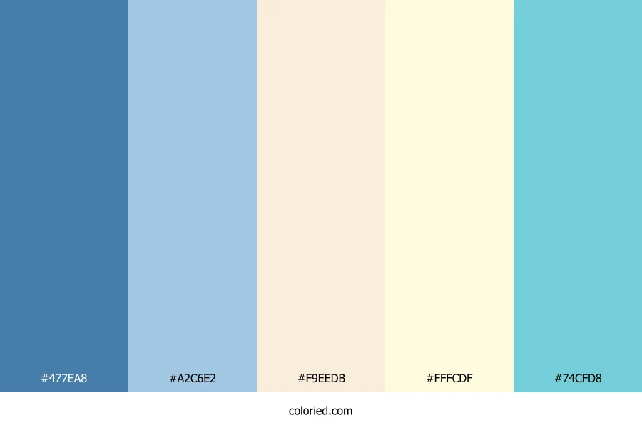 Aqua Drift Cream Color Palette