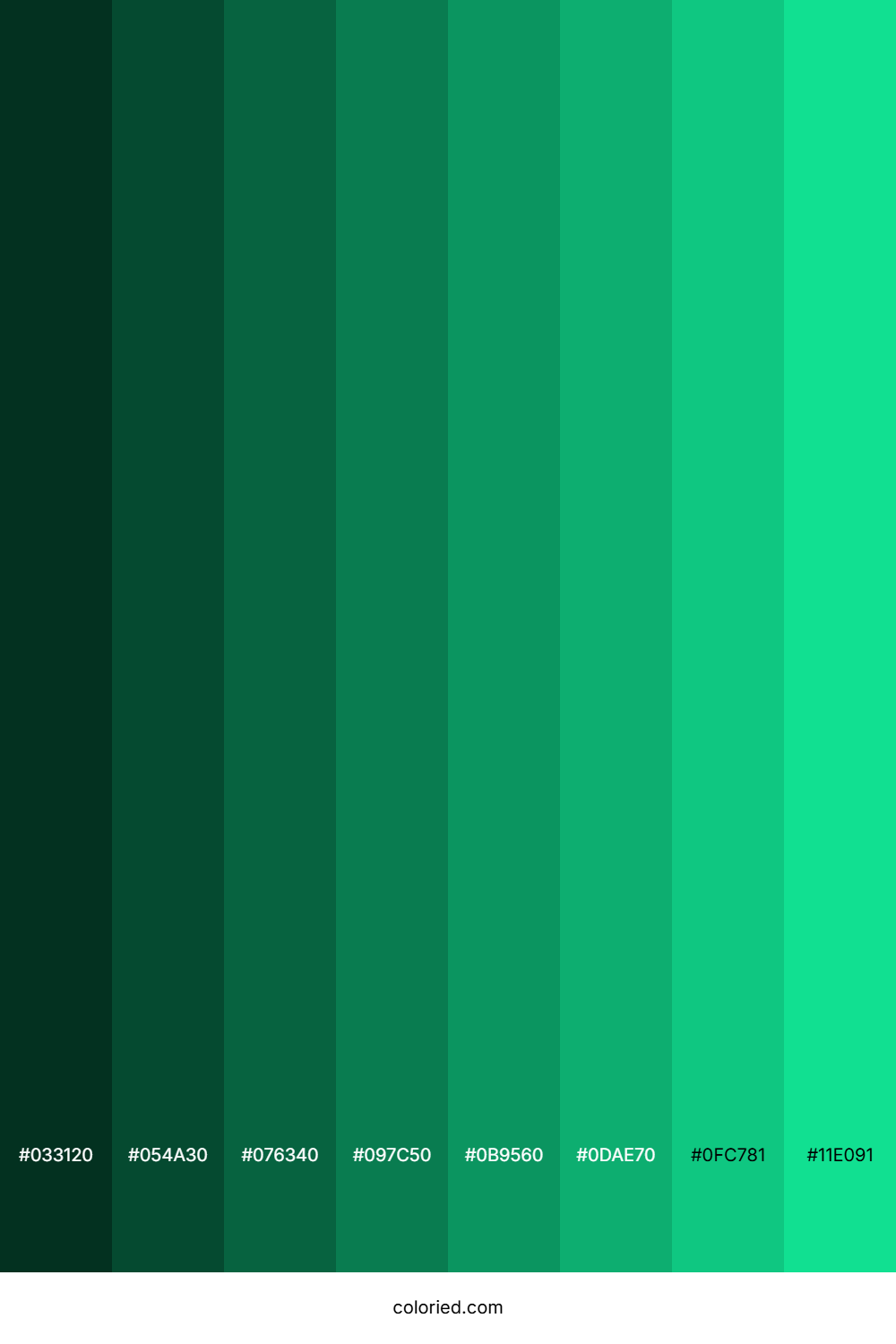Aqua Green Color Shades