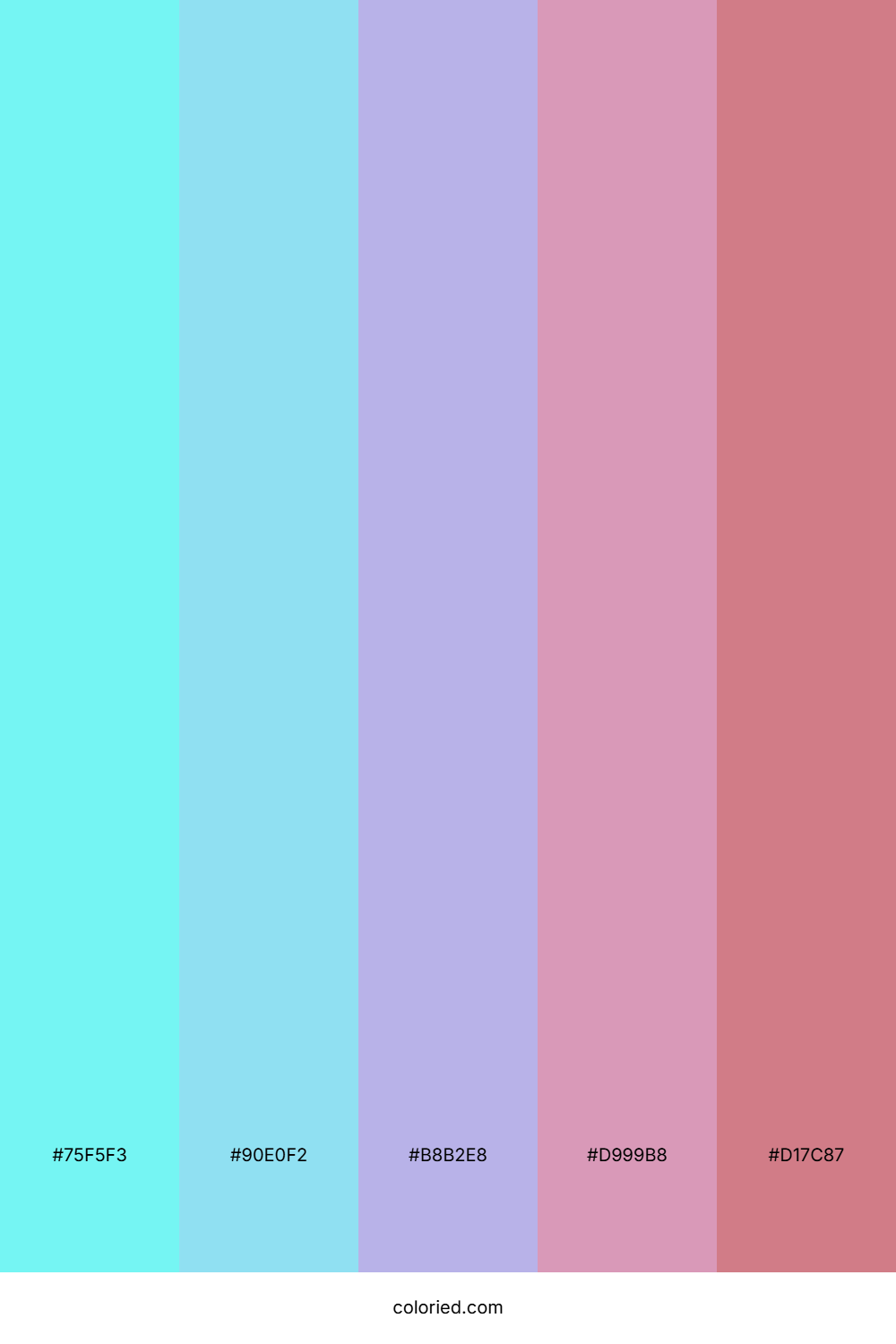Aqua Lavender Drift Color Palette