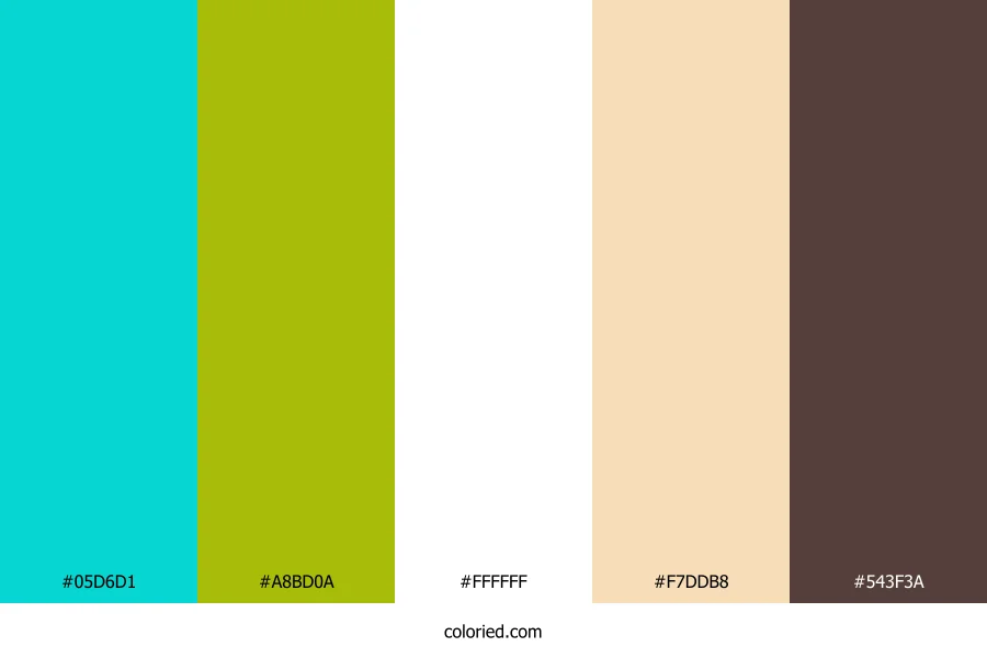 Aqua Lime Sand Color Palette