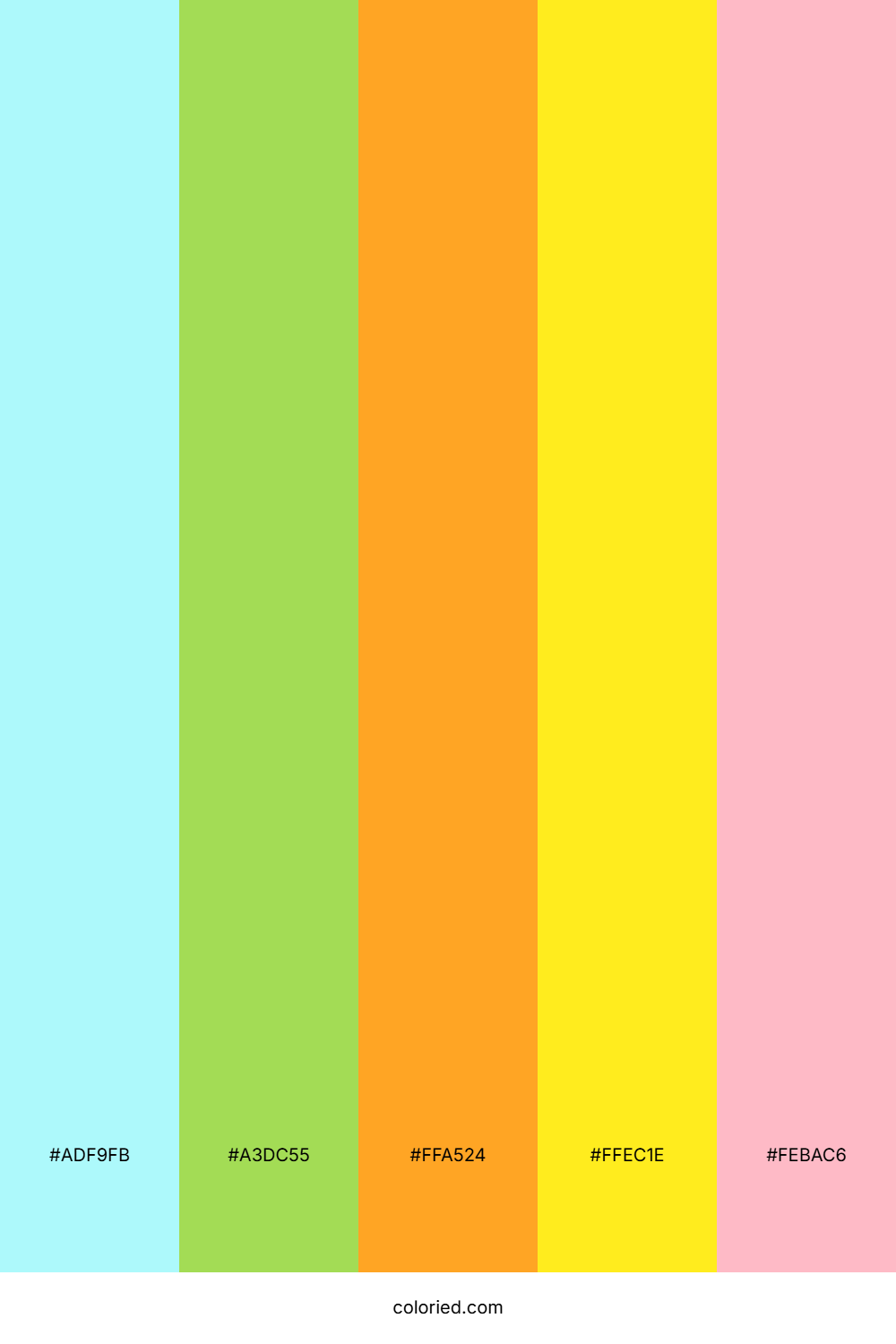 Aqua Lime Sunset Palette