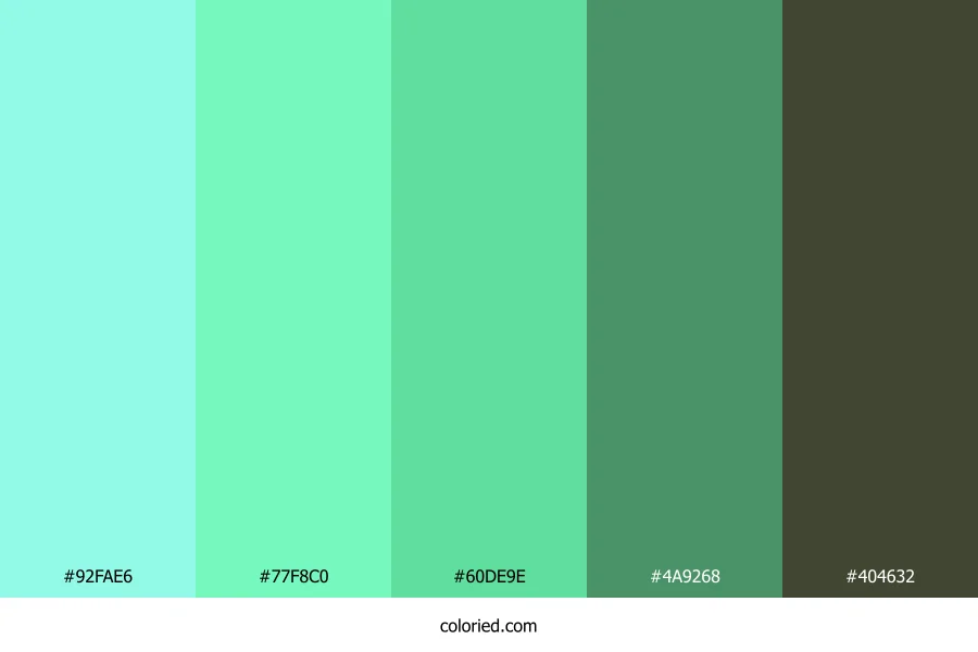 Aqua Mint Fantasy Color Palette