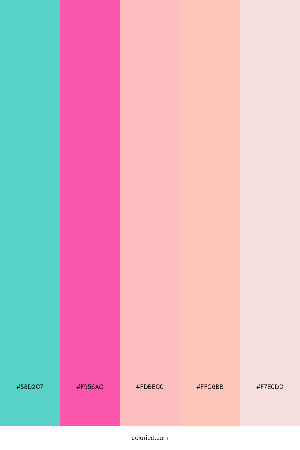 Aqua Pink Coral Color Palette