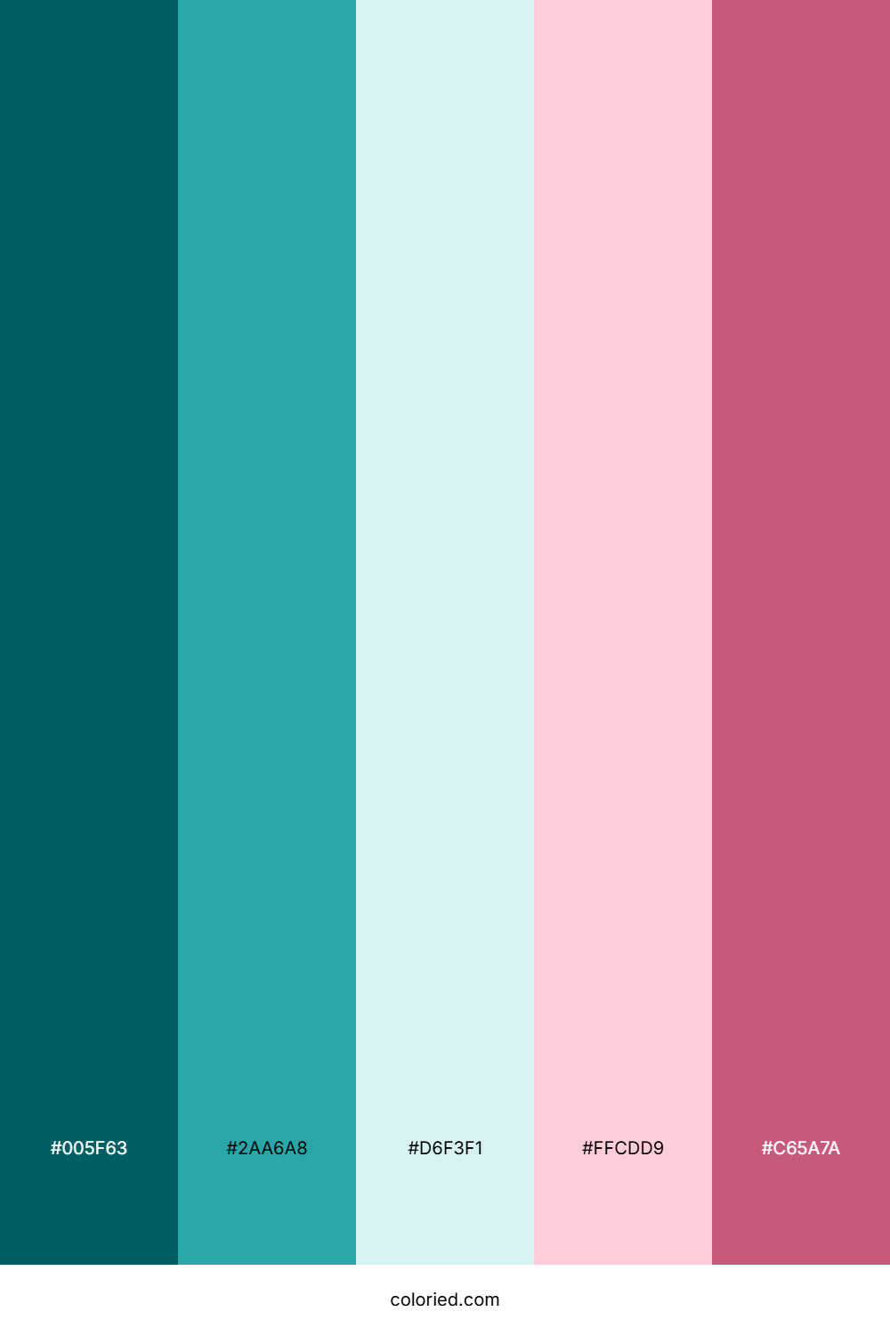 Aqua Pink Gradient Color Palette