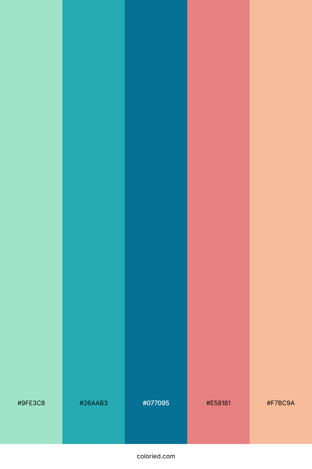 Aqua Reef Sunset Color Palette