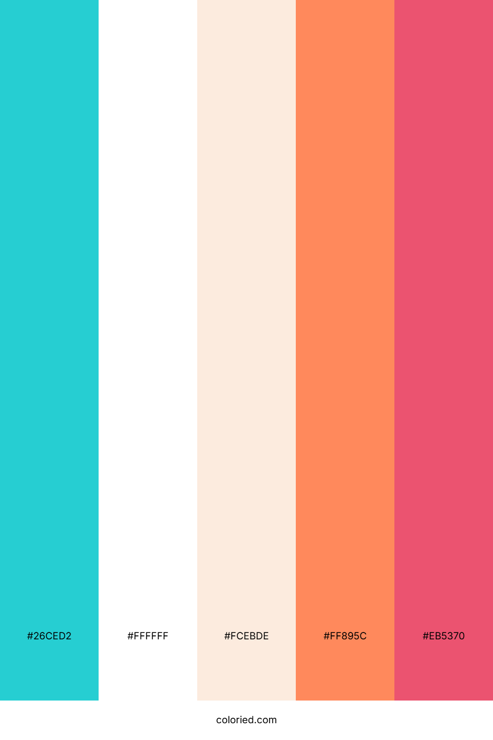 Aqua Sky Coral Palette