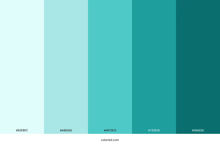 Aqua Teal Color Palette
