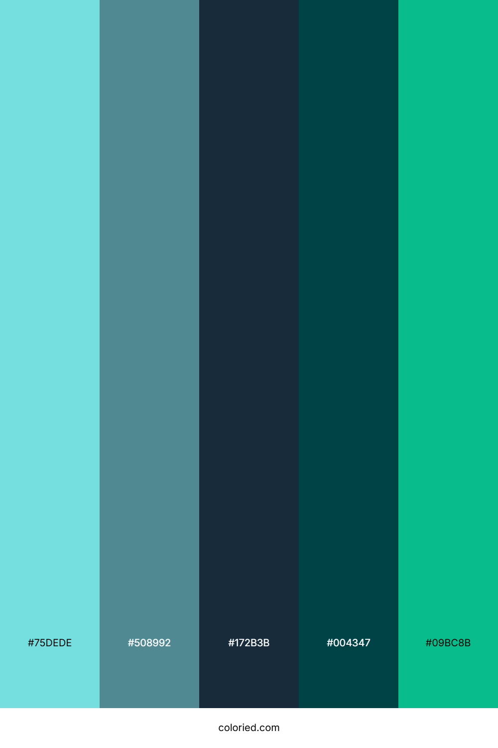 Aqua Tide Deep Color Palette