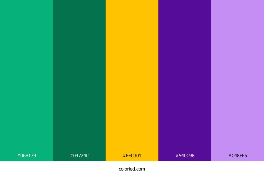 Aqua Violet Shine Color Palette