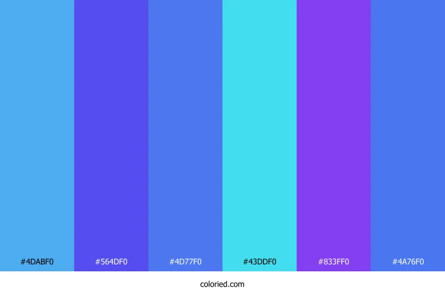 Aqua Violet Sky Color Palette