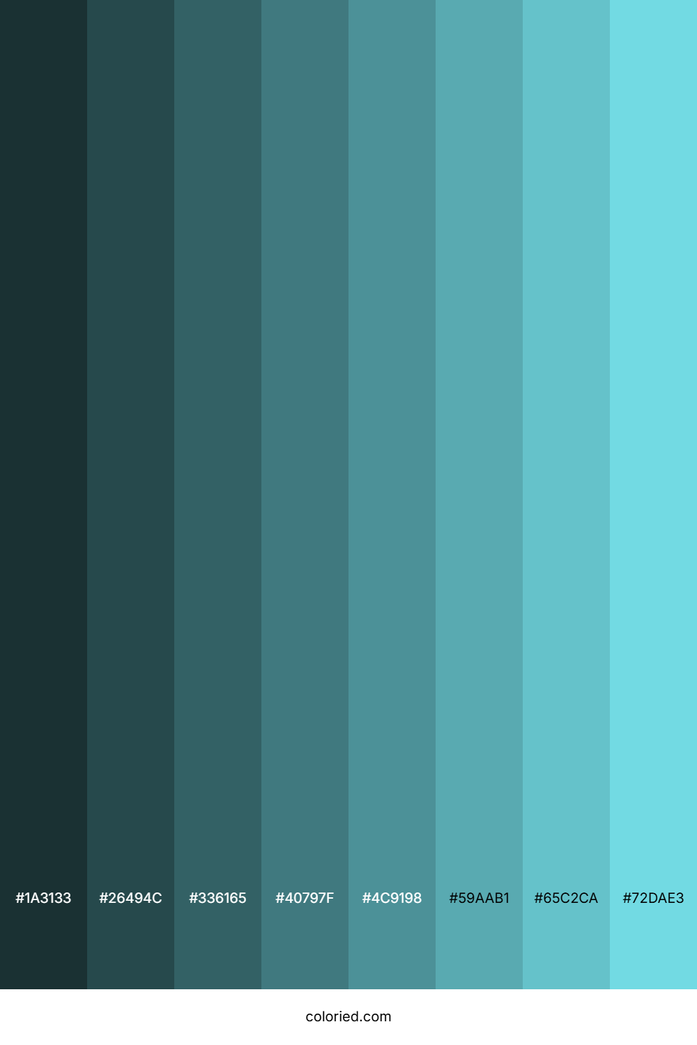 Aquamarine Blue Shades