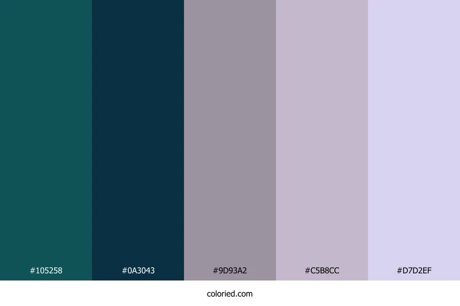 Arctic Teal Shadow Color Palette