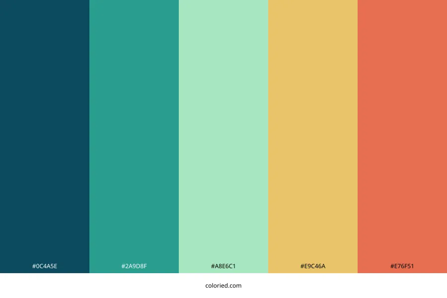 Ariel Little Mermaid Color Palette